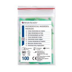 HS-5722670 - Henry Schein Wooden Wedges Green box of 100 pcs